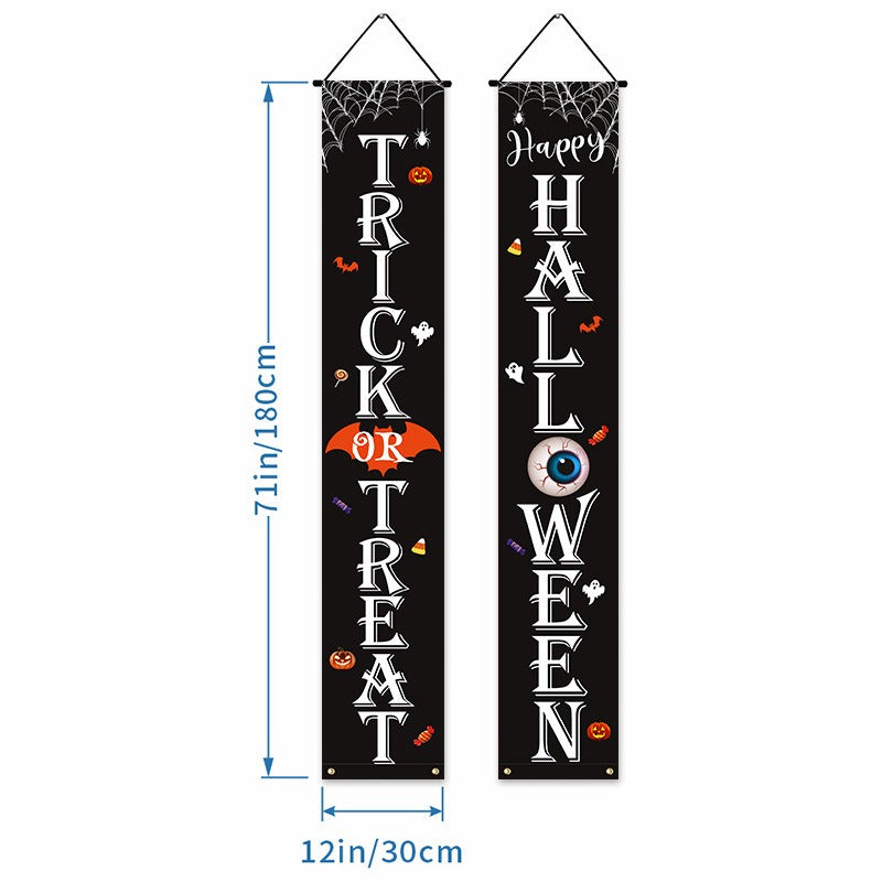 Trick or Treat Outdoor Porch Banner – Halloween Sign – L006