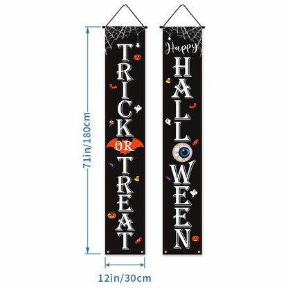 Trick or Treat Outdoor Porch Banner – Halloween Sign – L006
