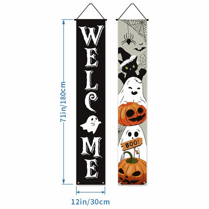 Trick or Treat Outdoor Porch Banner – Halloween Sign – L007