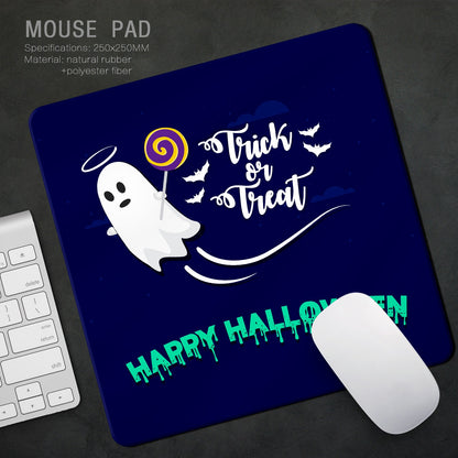 Halloween Mouse Pad – Ghost & Pumpkin Designs, 9.4 × 7.9 in – Blue Ghost