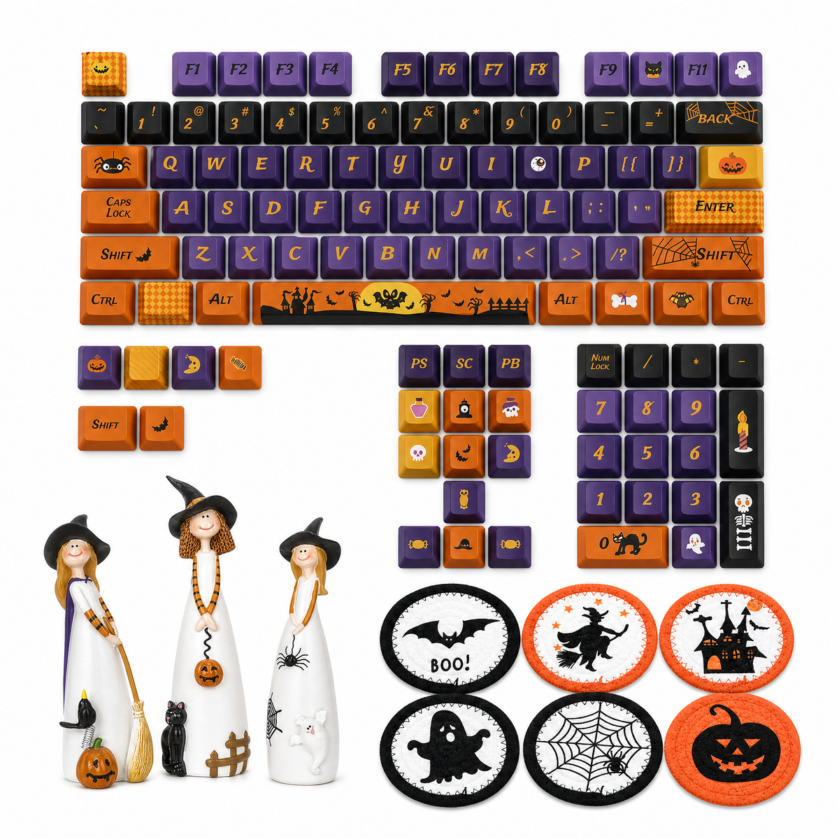 Cute Witch Set - complete contents on a white background