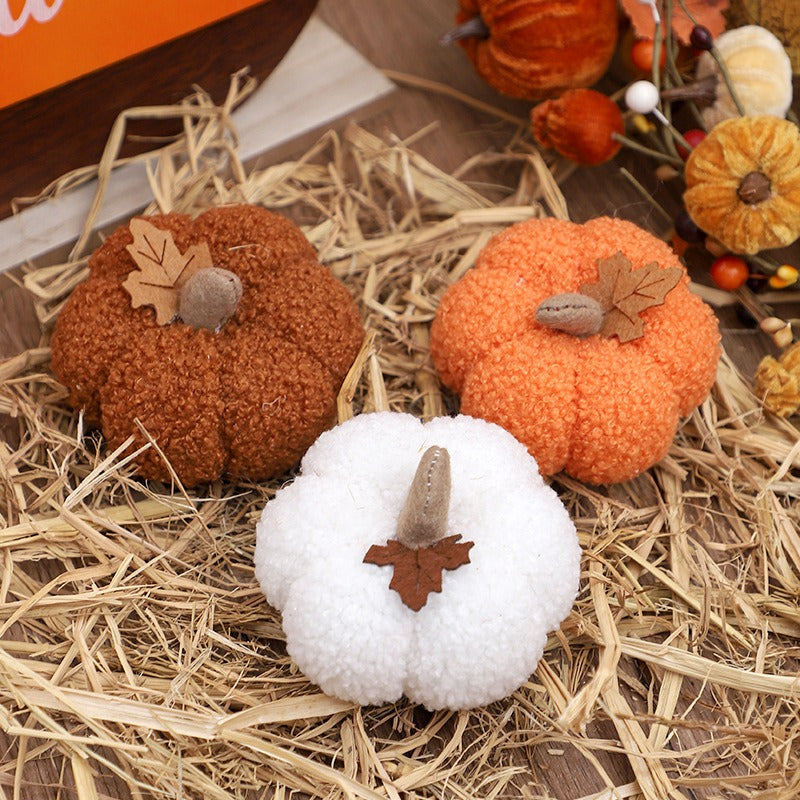 Plush Fabric Pumpkins
