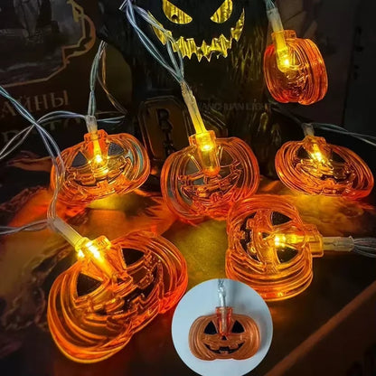Pumpkin String Lights – 3m / 20 LED, Battery Powered – photo 1