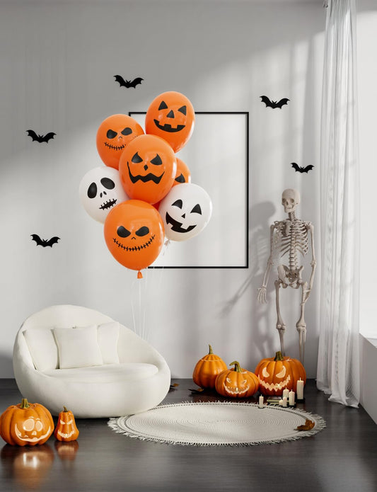Ghost Balloons – 12 in, 50-Pack Halloween Party Balloons – photo 1