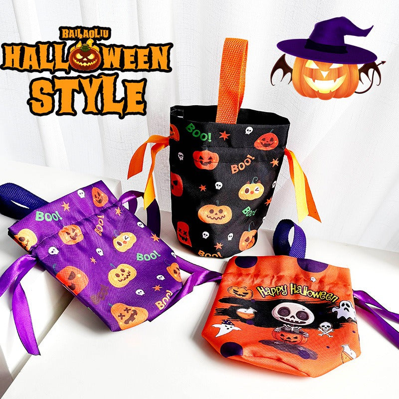 Reusable Halloween Candy Bags – 6-Pack Canvas Treat Bags – photo 2