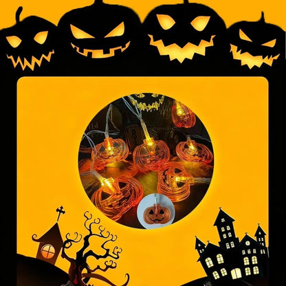 Pumpkin String Lights – 3m / 20 LED, Battery Powered – photo 2