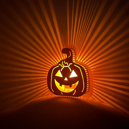 Jack-O'-Lantern Wooden Night Light – Flameless Glowing Decor – photo 2