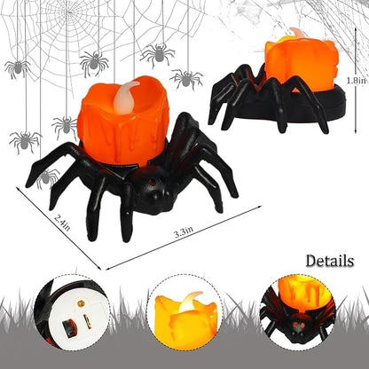 Spider LED Tea Lights – 12-Pack Flameless Battery Candles – photo 3