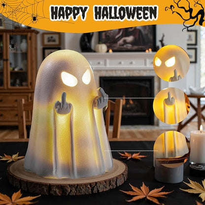 Cute Ghost Figurine – Resin Halloween Statue – photo 4