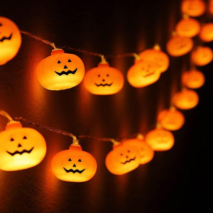 Pumpkin String Lights – 20 LED, 10 ft, Battery or USB, IP44 – photo 4