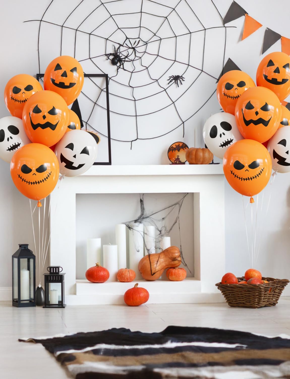 Ghost Balloons – 12 in, 50-Pack Halloween Party Balloons – photo 4
