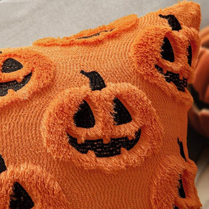 Halloween Pumpkin Pillow Covers – 18×18 in, Set of 2 – photo 5