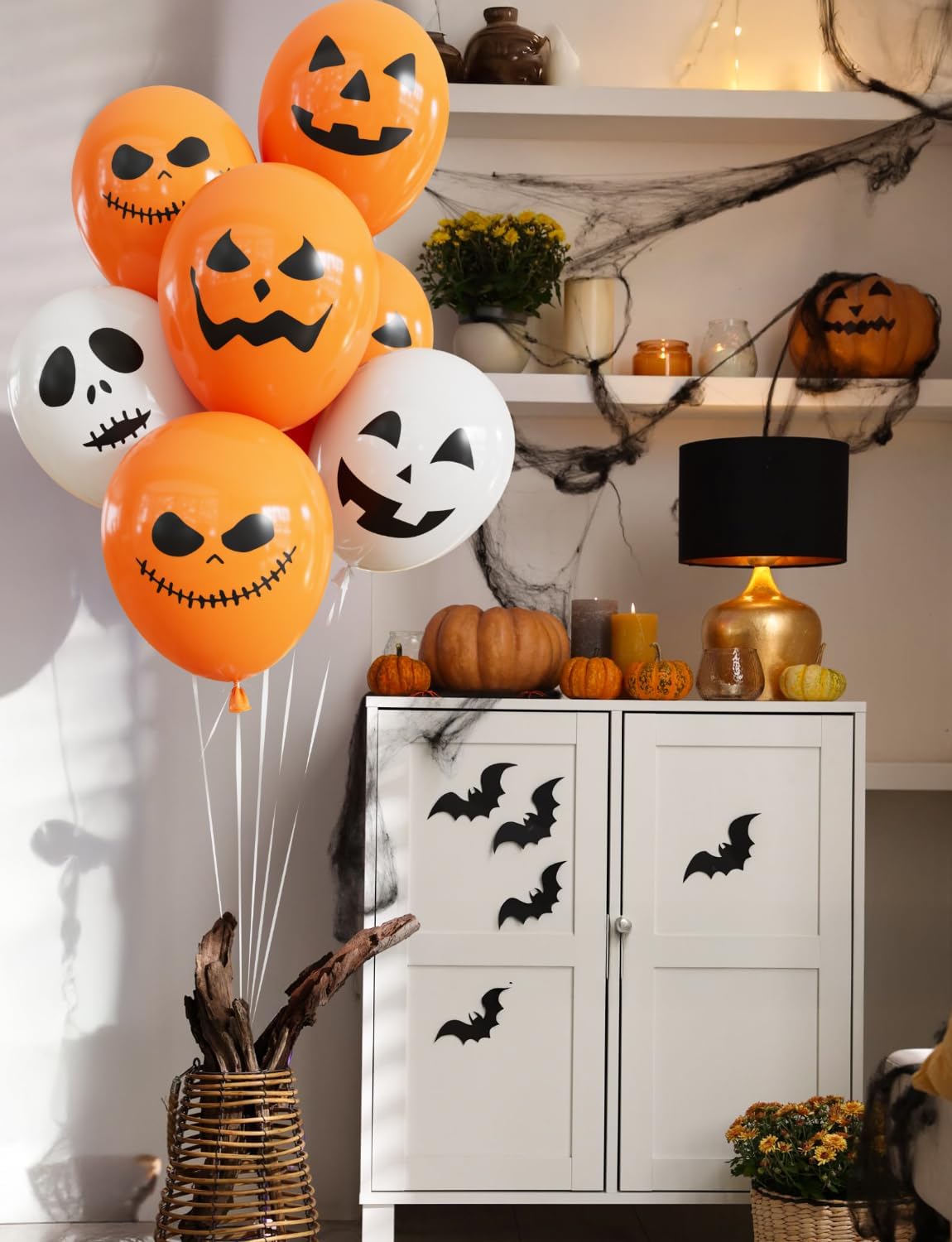 Ghost Balloons – 12 in, 50-Pack Halloween Party Balloons – photo 5