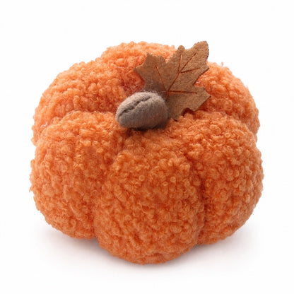 Plush fabric pumpkin, orange