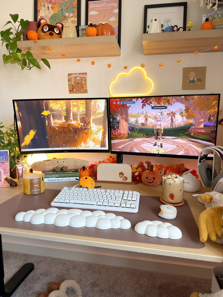 Complete Spooky Desk Setup Kit — Cute Ghost